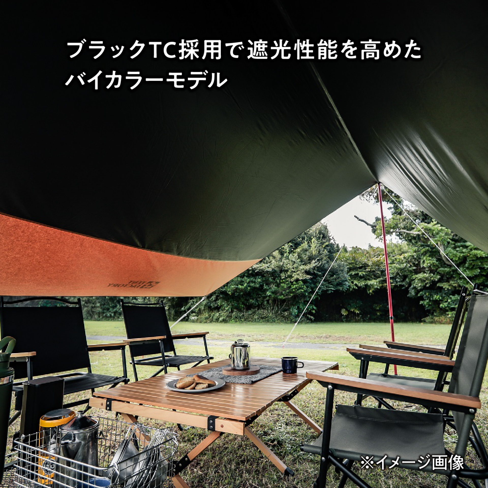 Hi-TC ワイドヘキサゴン タープ470  バイカラー